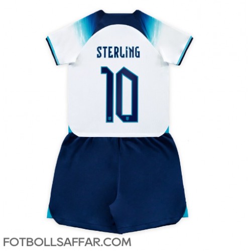 England Raheem Sterling #10 Hemmadräkt Barn VM 2022 Kortärmad (+ Korta byxor)